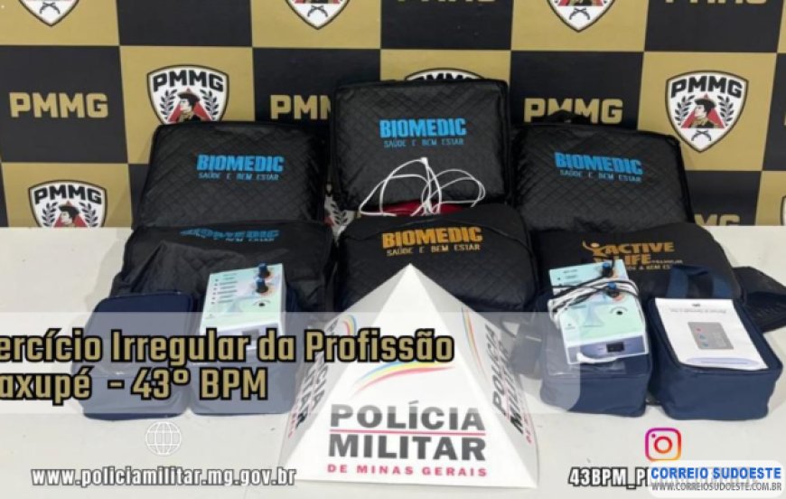 Falsos fisioterapeutas são presos em Guaxupé após aplicarem golpes com aparelhos de massagem