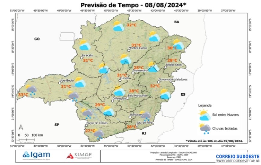 Mudança no clima vai baixar temperaturas em Minas e São Paulo