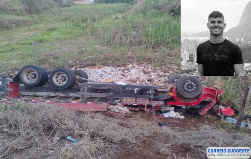 Acidente fatal na BR-146: Jovem morre em capotamento de caminhão
