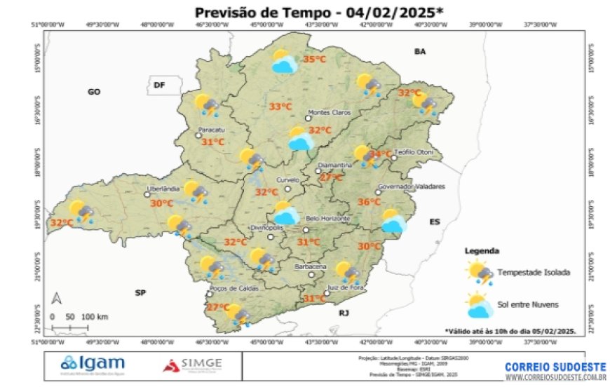 Sudeste será chuvoso, nesta terça-feira