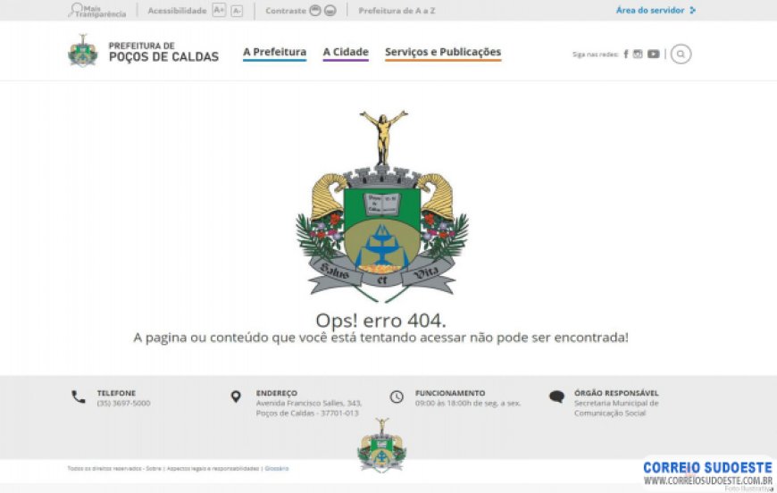 POÇOS DE CALDAS RECORRE À JUSTIÇA PARA GOOGLE REESTABELECER SITES