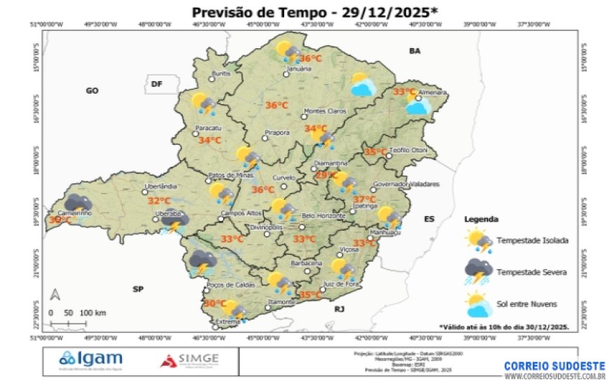 MINAS: Calor acima da média vai continuar nesta terça-feira