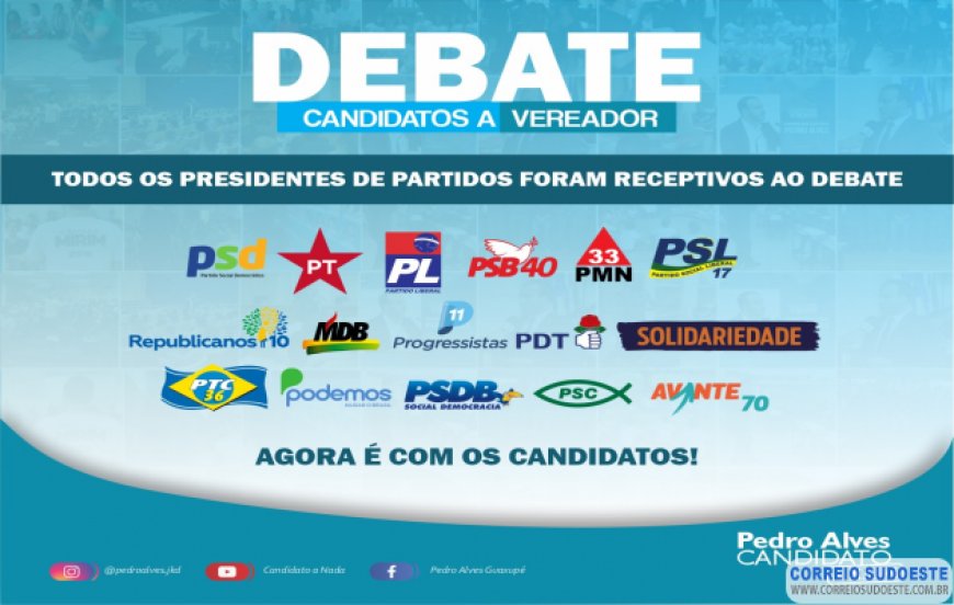 DEBATE DE CANDIDATOS A VEREADOR EM GUAXUPÉ