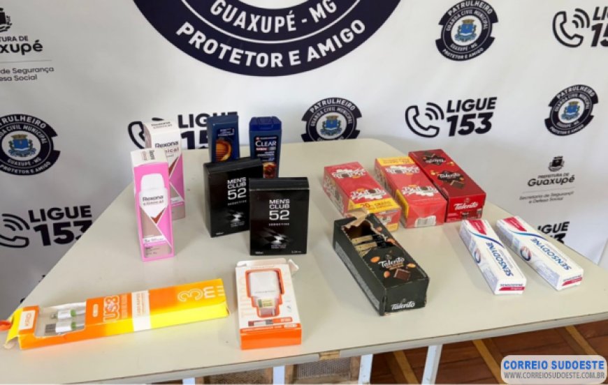 Ação Rápida: Guarda Municipal prende suspeito de furtos em série no Centro de Guaxupé