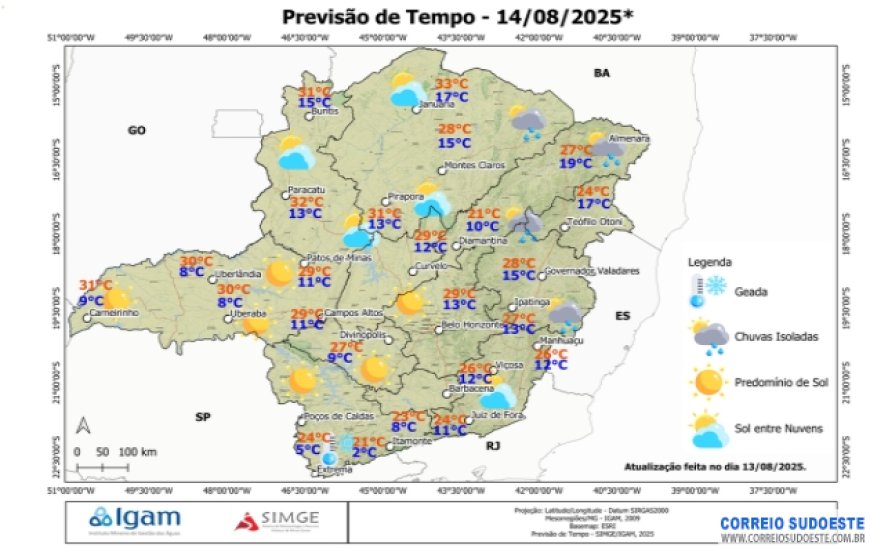 Quinta-feira de Contrastes: Interior Ensolarado e Litoral com Instabilidades