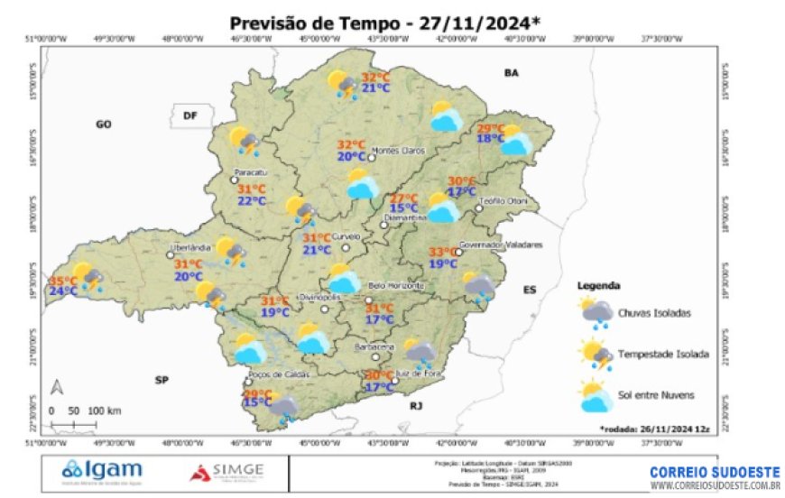 Quarta-feira de sol em grande parte do Sudeste