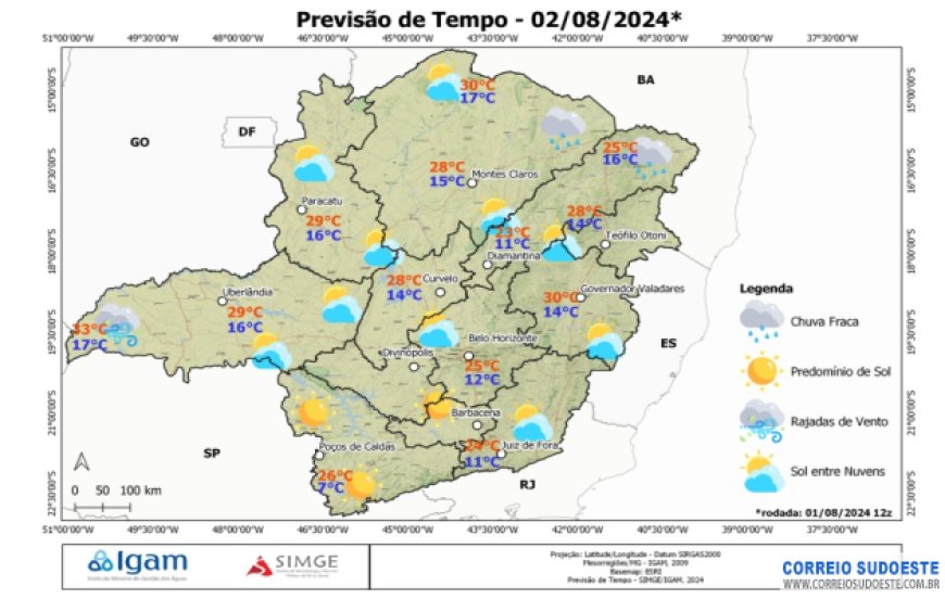 Sem previsão de chuva para os próximos dias