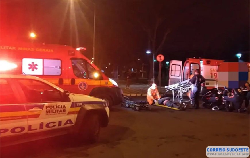 Casal é atropelado enquanto atravessava rua central