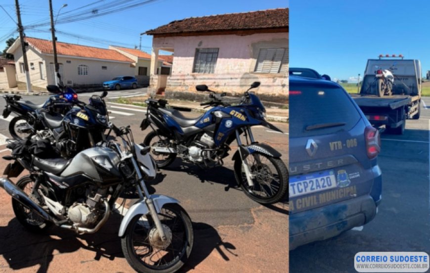 Guarda Municipal de Guaxupé prende motociclistas por direção perigosa em ações no fim de semana